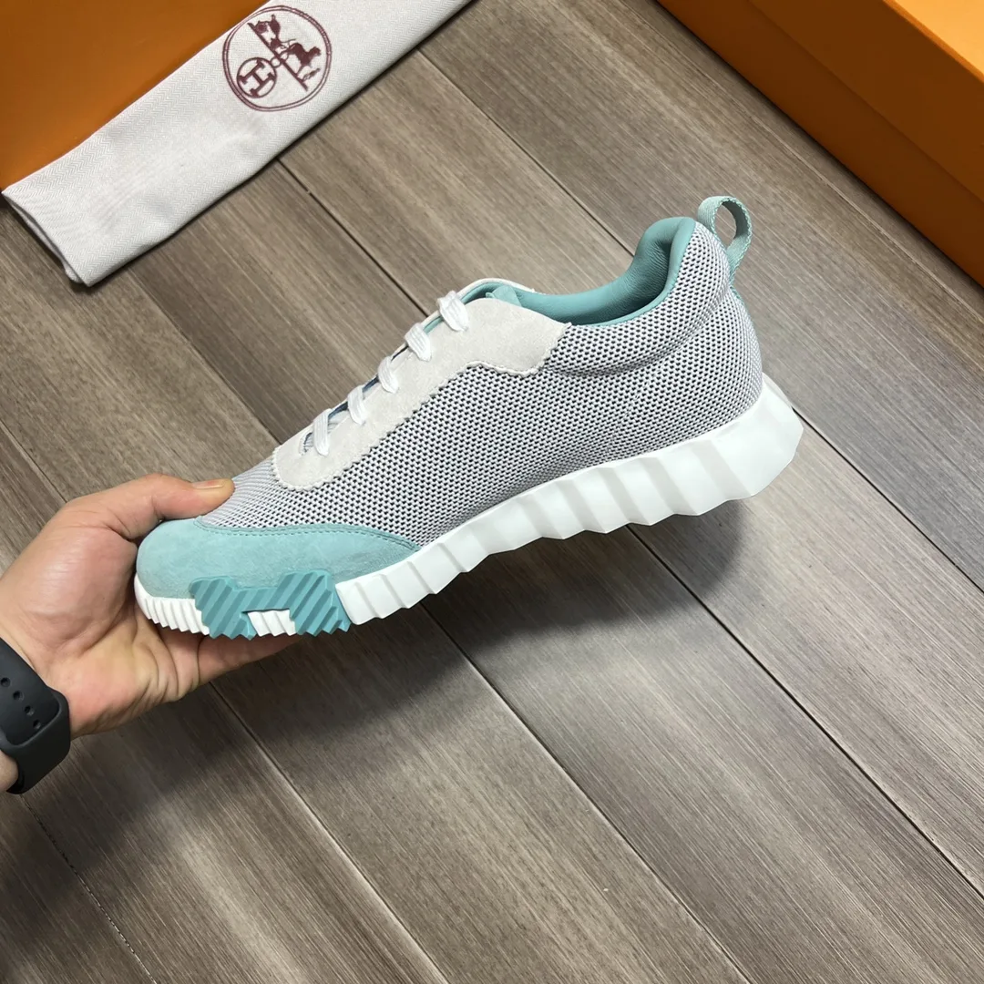 Hermes Bouncing Sneakers Turquoise - Image 6