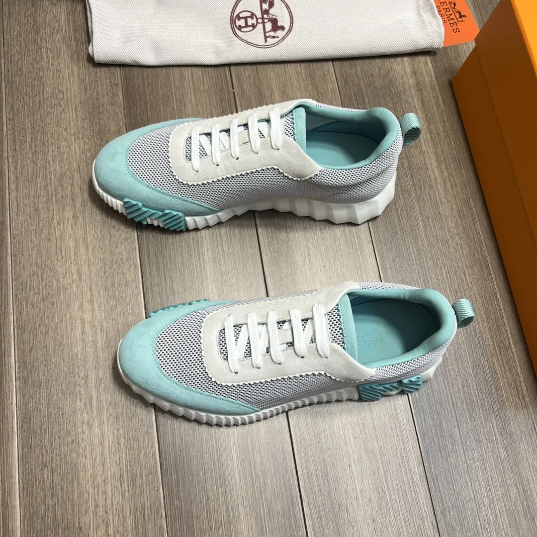 Hermes Bouncing Sneakers Turquoise - Image 7