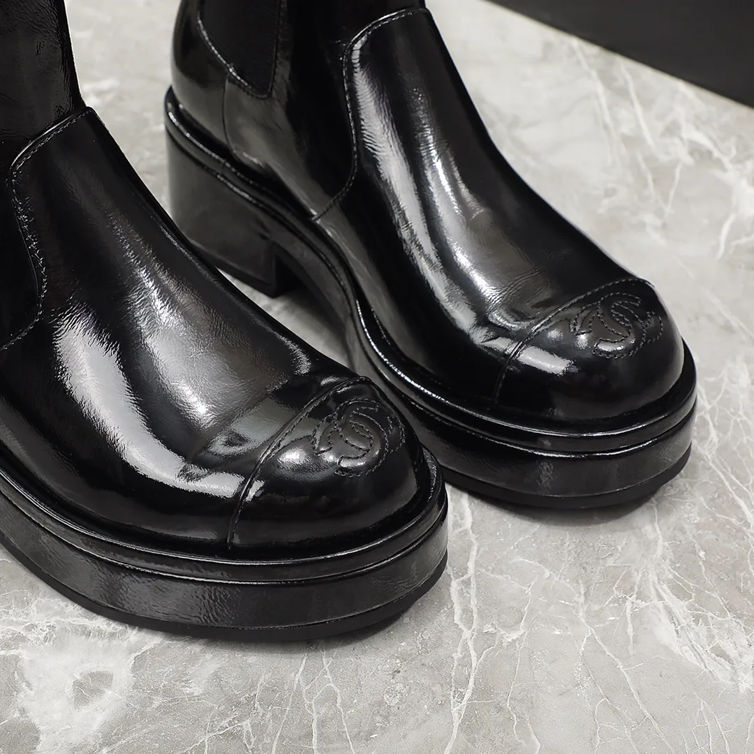 Chanel Ankle Boots Bright Black / - Image 5