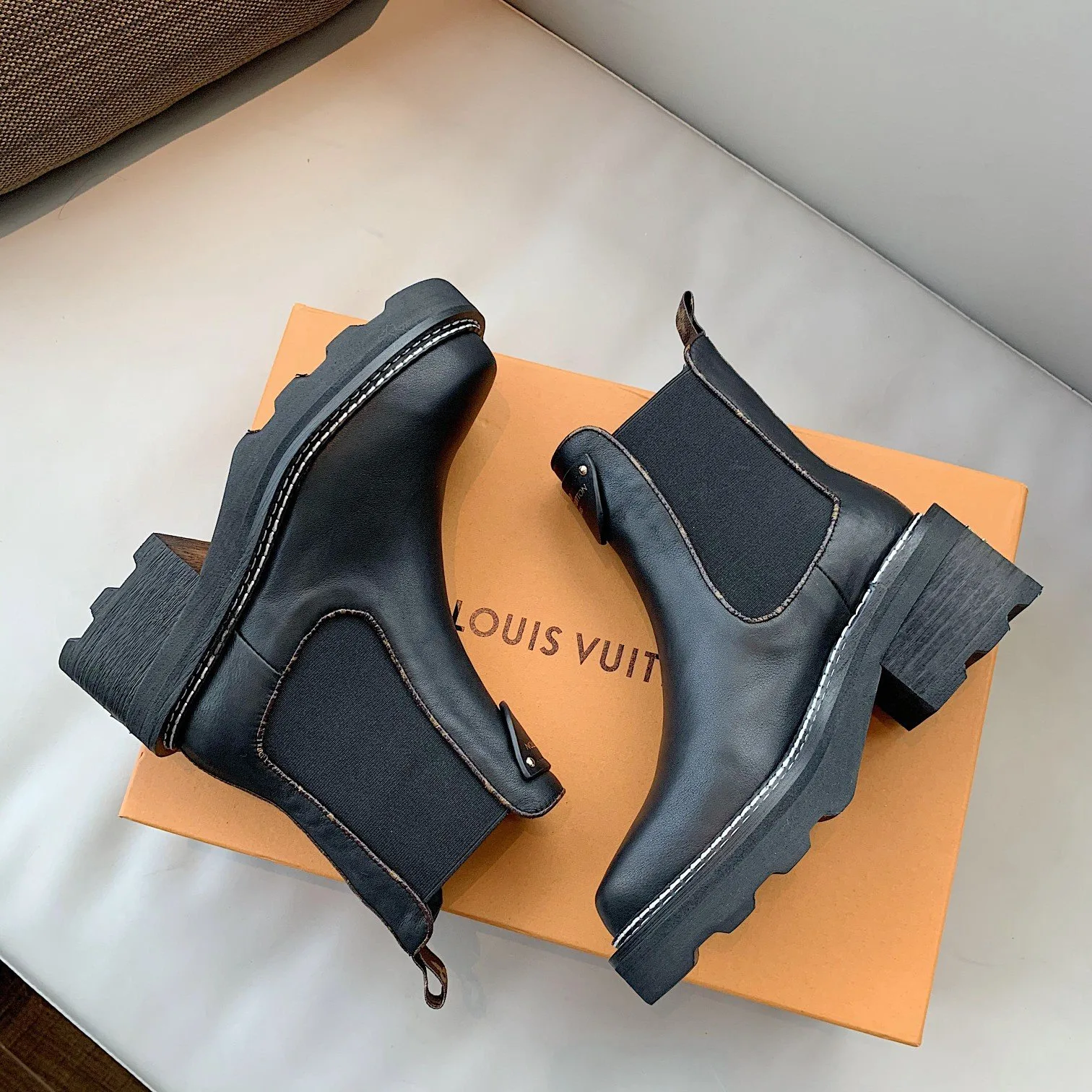 Alternative view of Louis Vuitton LV Beaubourg Ankle Boots Black LV 1A8947