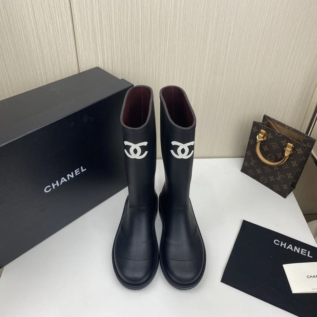 Chanel Womens High Boots Black - Image 5