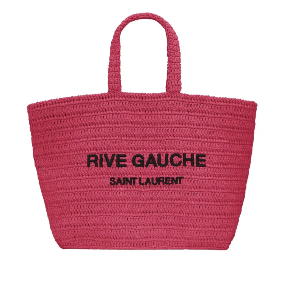 Alternative view of Rive Gauche Supple In Raffia Crochet Pink - 15 Inches/