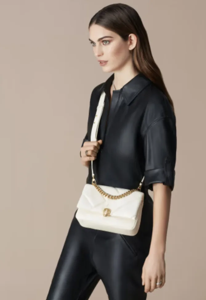 Bvlgari Serpenti Cabochon Crossbody Ivory Bag - 8.5 Inches/ - Image 7
