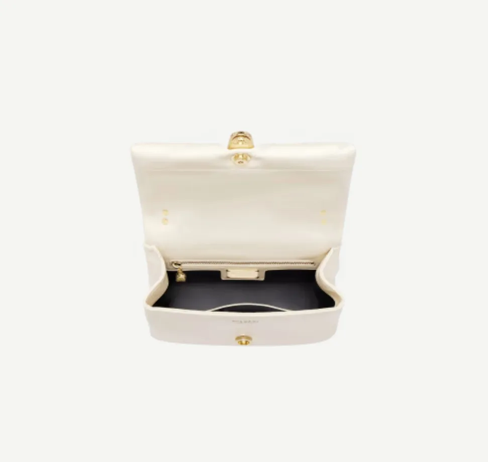 Bvlgari Serpenti Cabochon Crossbody Ivory Bag - 8.5 Inches/ - Image 3