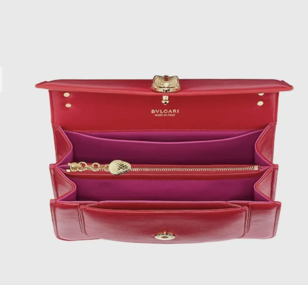Bvlgari Serpenti Forever Crossbody Red Bag - 9.8 Inches/ - Image 3