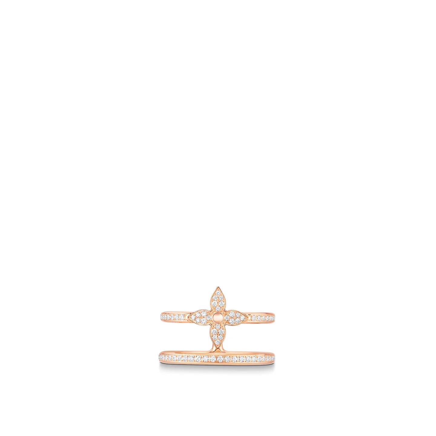 Louis Vuitton Idylle Blossom Two-Row Ring, White Gold And Diamonds - Q9N44F - Image 4