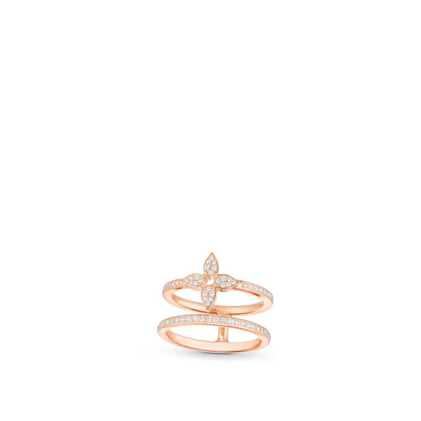 Louis Vuitton Idylle Blossom Two-Row Ring, White Gold And Diamonds - Q9N44F - Image 6