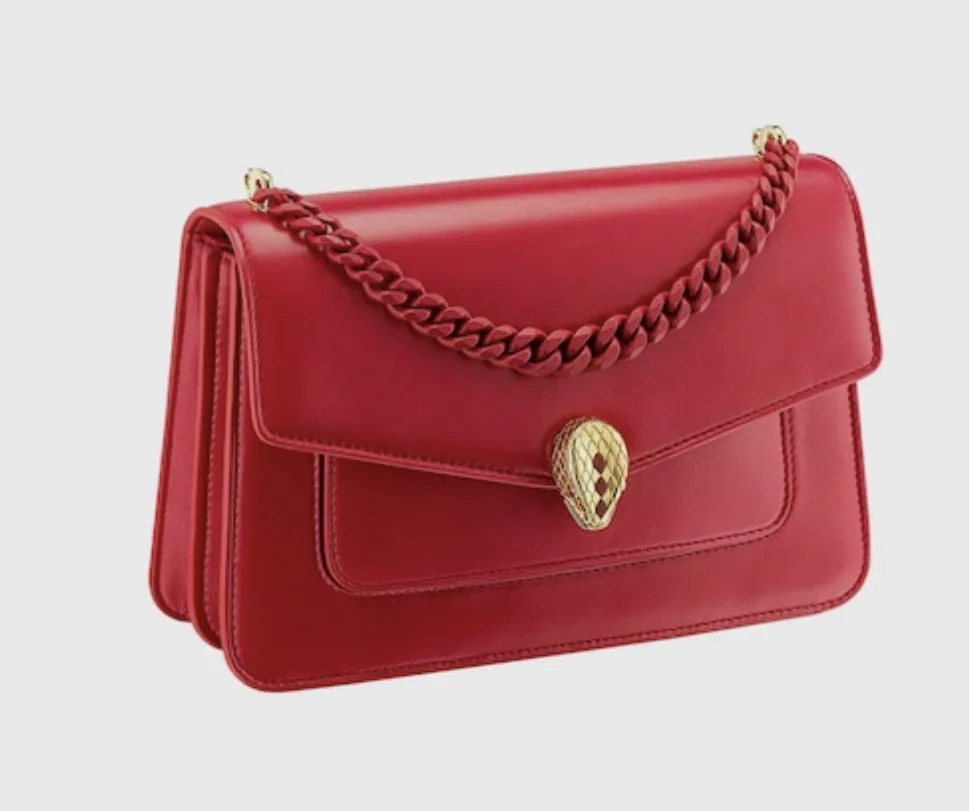 Bvlgari Serpenti Forever Crossbody Red Bag - 9.8 Inches/ - Image 2