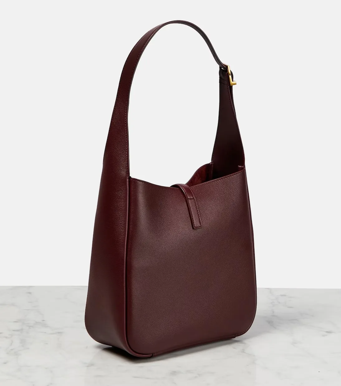 Yves Saint Laurent Small Le 5 A 7 Supple Shoulder Rouge Legion Bag - 9 Inches/ - Image 4