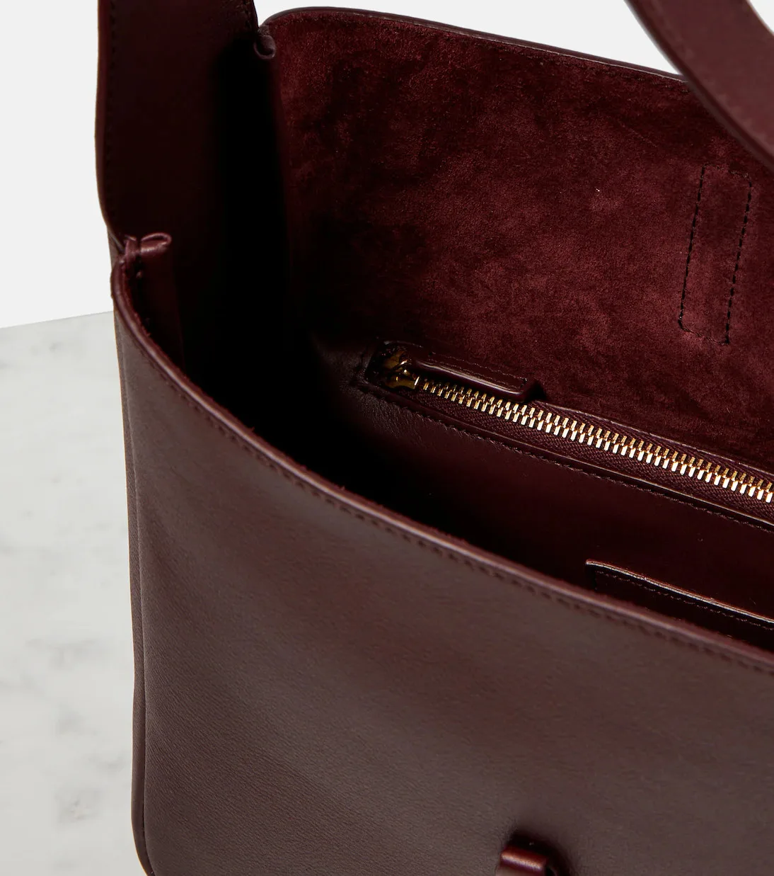 Yves Saint Laurent Small Le 5 A 7 Supple Shoulder Rouge Legion Bag - 9 Inches/ - Image 5