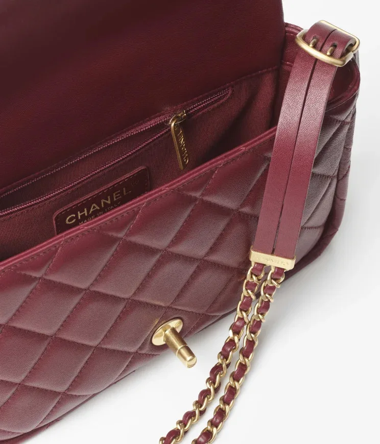 Chanel Small Flap Bag Dark Brown AS4353 NN271- 8.4 Inches/ - Image 4