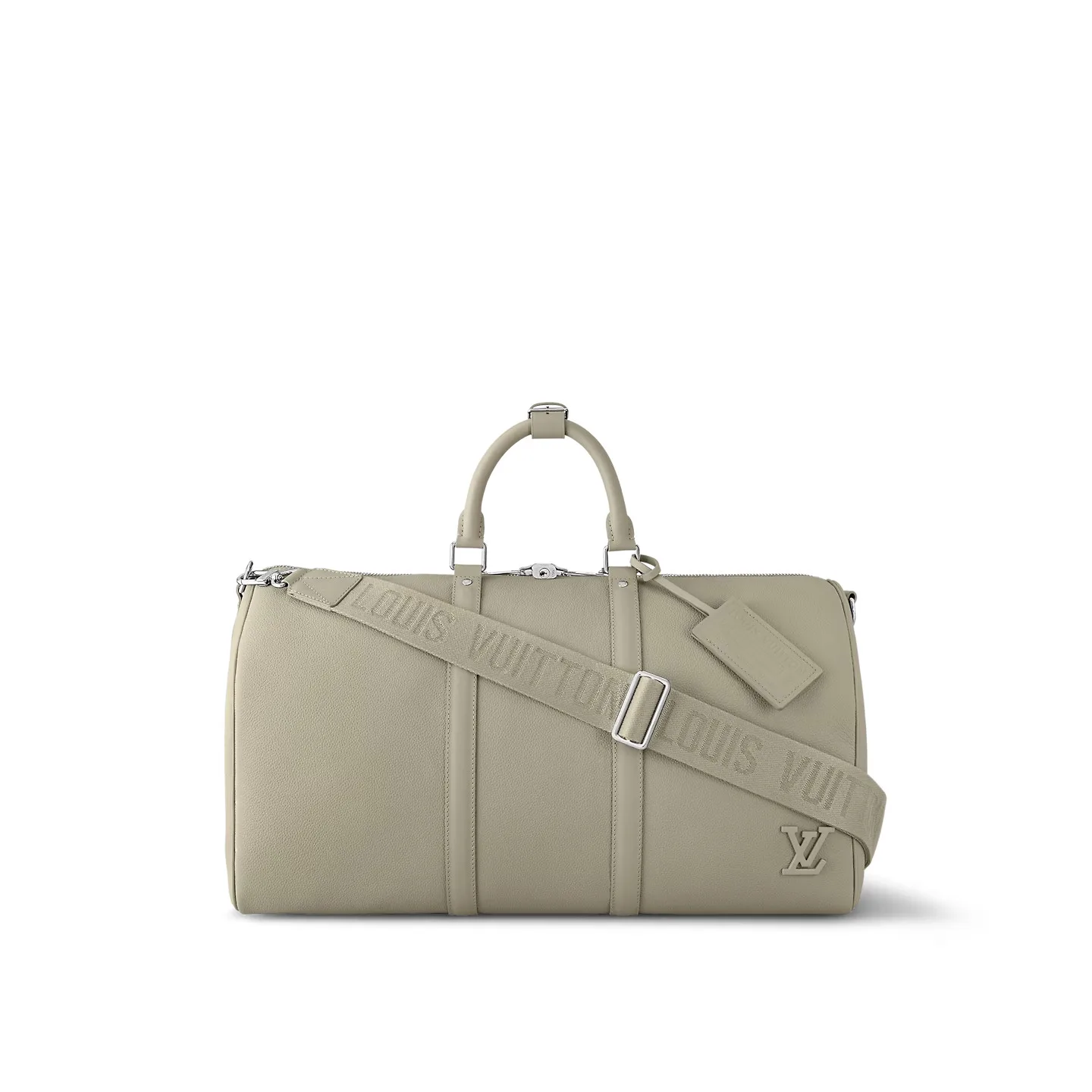Louis Vuitton Keepall Bandouliere 50 Travel Bag / Sage Palladium Hardware - Image 6