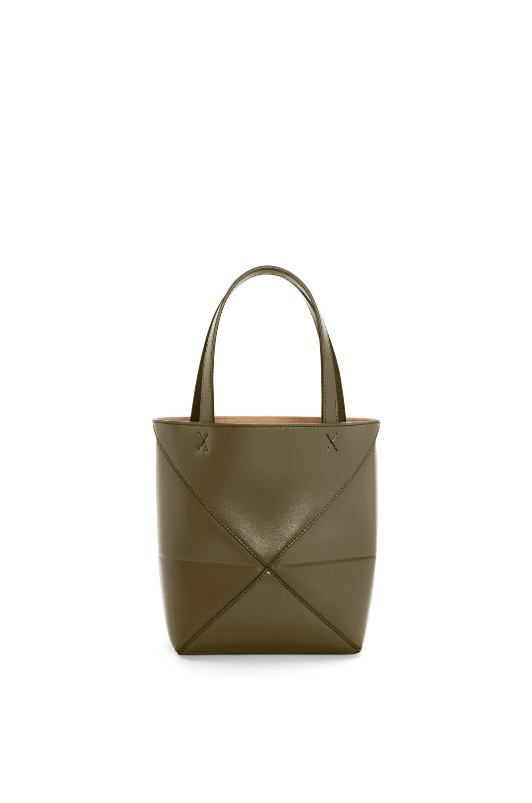 Loewe Mini Puzzle Fold Tote Dark Khaki Green A657V25X01- 7.8 Inches/ - Image 7