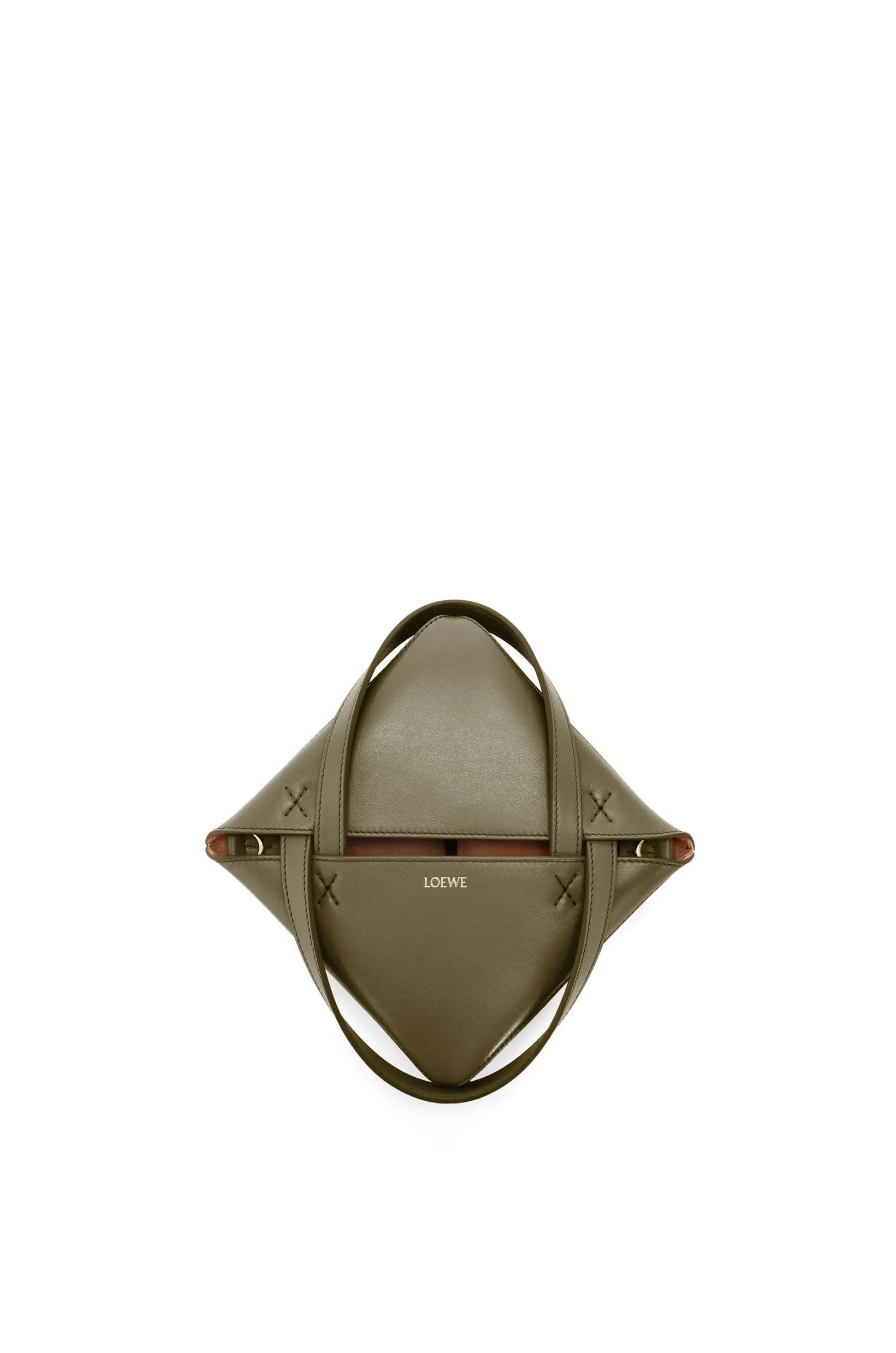 Loewe Mini Puzzle Fold Tote Dark Khaki Green A657V25X01- 7.8 Inches/ - Image 6