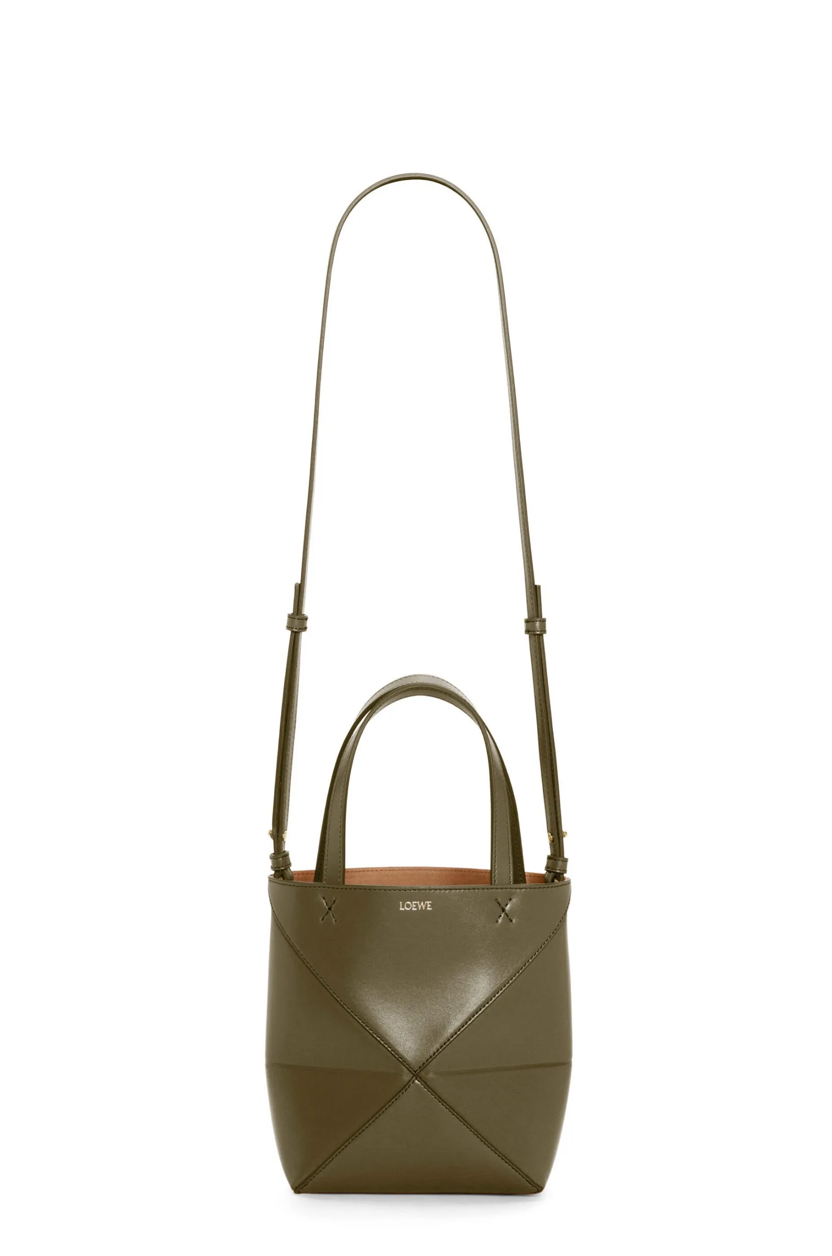 Alternative view of Loewe Mini Puzzle Fold Tote Dark Khaki Green A657V25X01- 7.8 Inches/