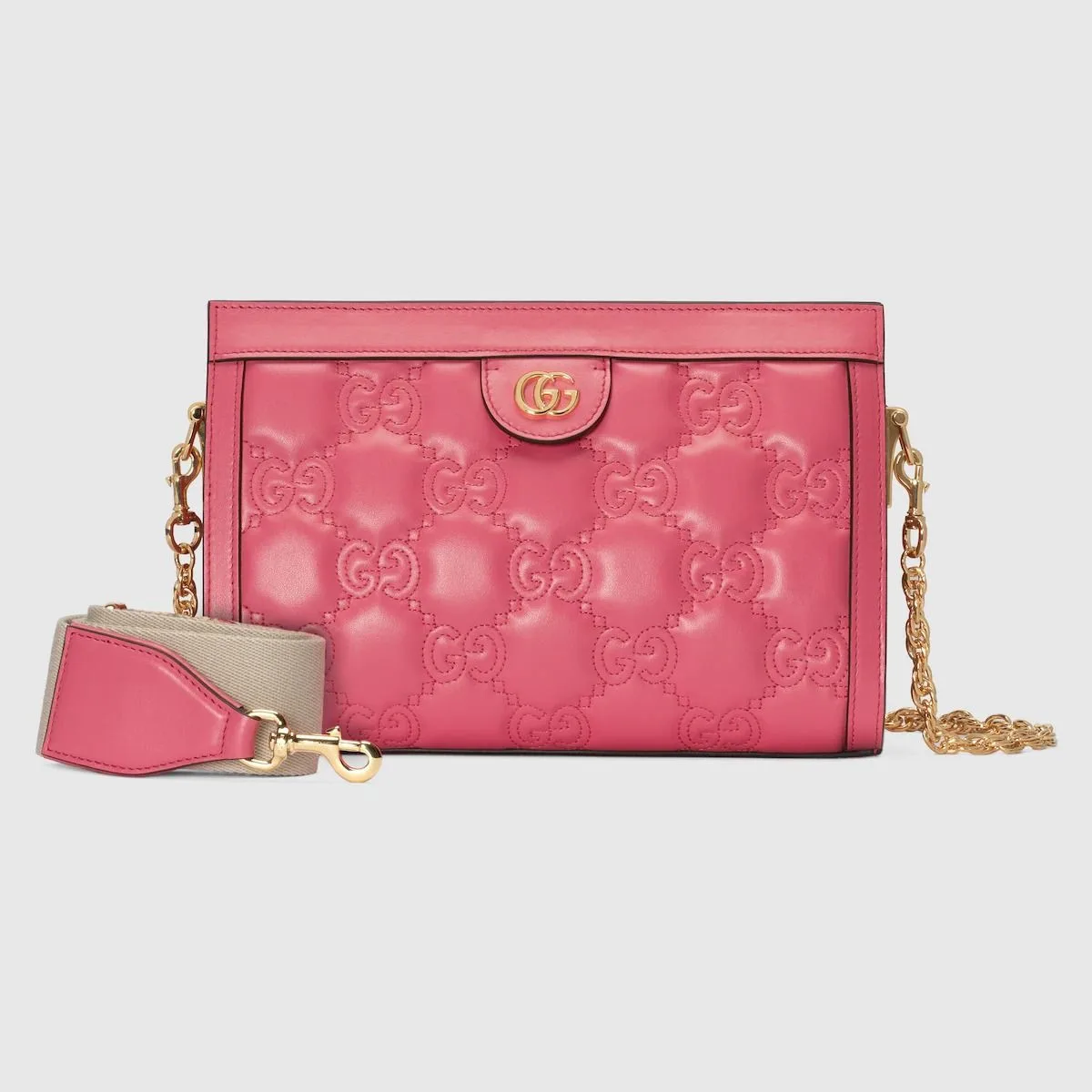 Gucci GG Matelassé Small Pink Bag UM8HG 8550- 10.2 Inches/ - Image 3
