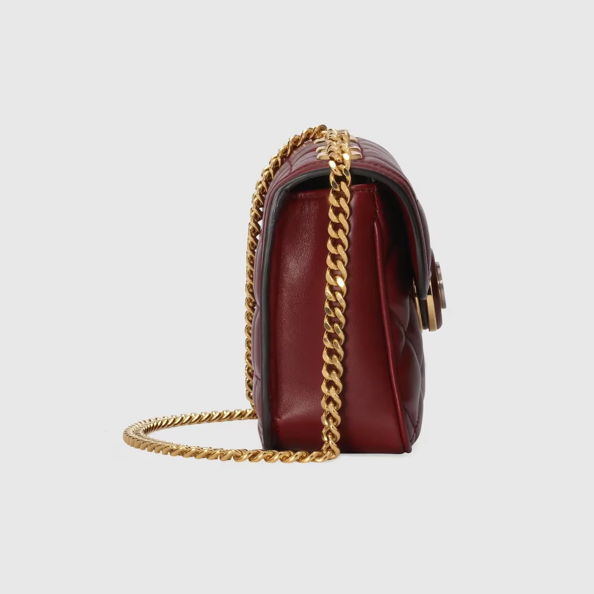 Gucci Deco Mini Shoulder Dark Red Bag AAB1Q 6402- 7 Inches/ - Image 3