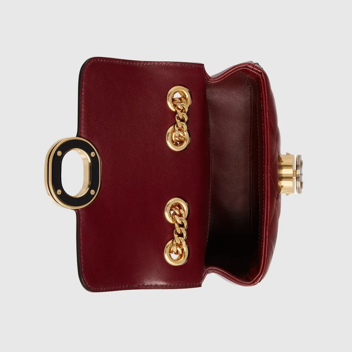 Gucci Deco Mini Shoulder Dark Red Bag AAB1Q 6402- 7 Inches/ - Image 4