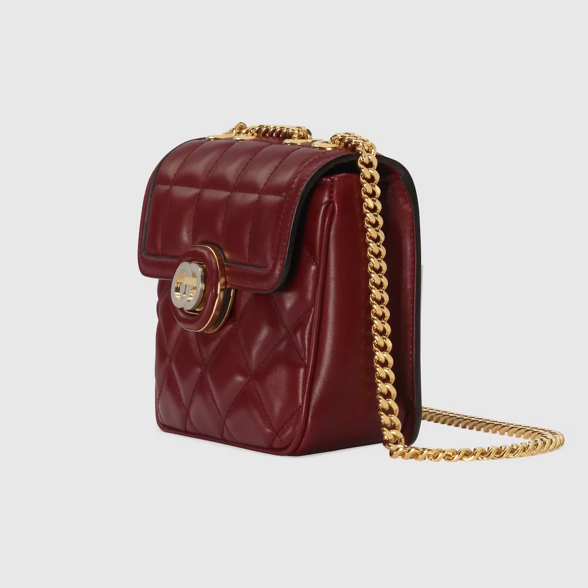 Gucci Deco Mini Shoulder Dark Red Bag AAB1Q 6402- 7 Inches/ - Image 7