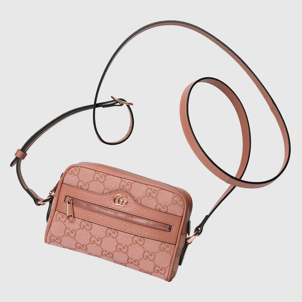 Gucci Ophidia GG Mini Round Shoulder Pink Bag FACC7 5748- 6.8 Inches/ - Image 4