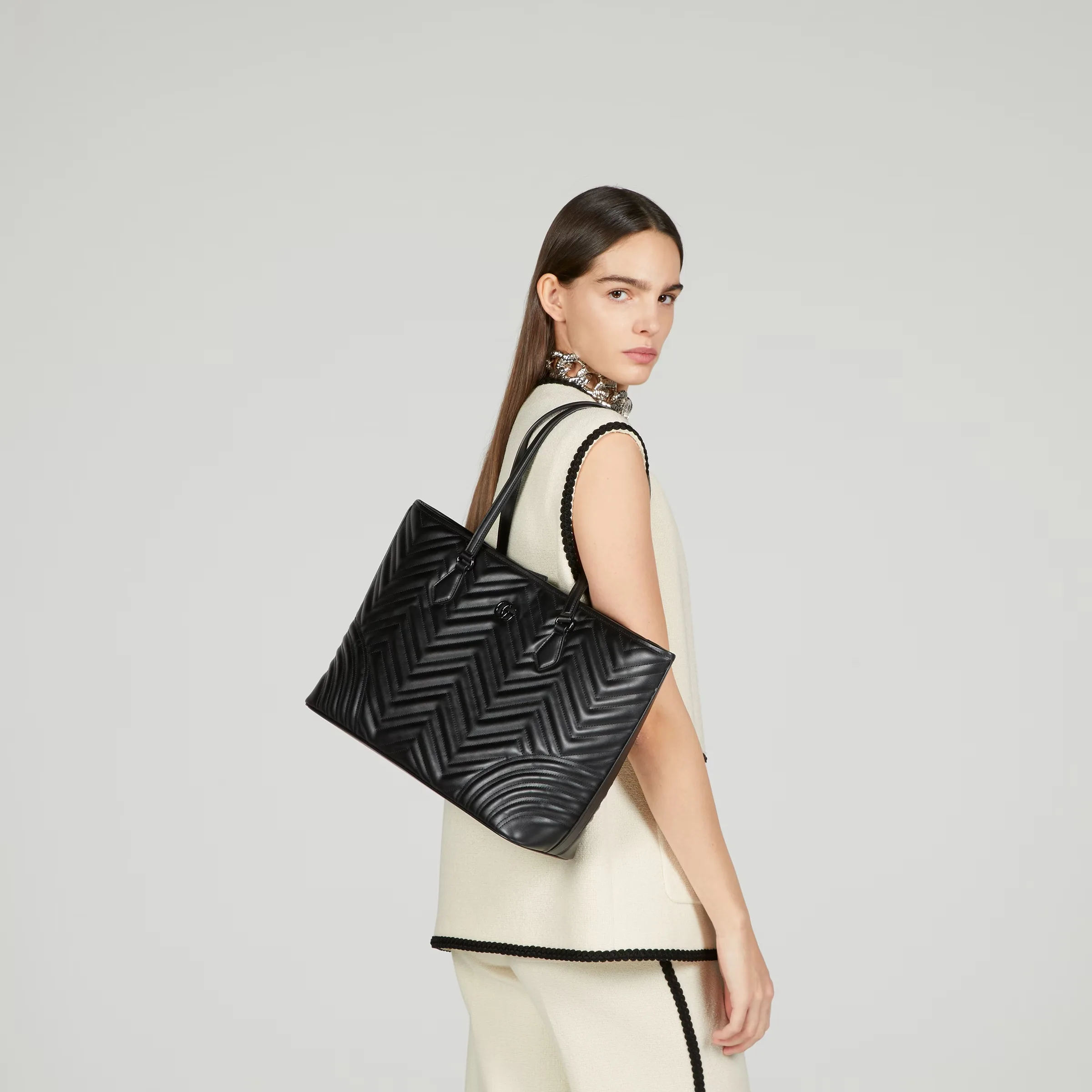 Alternative view of Gucci GG Marmont Large Tote Black Bag DTDFV 1000- 15.1 Inches/