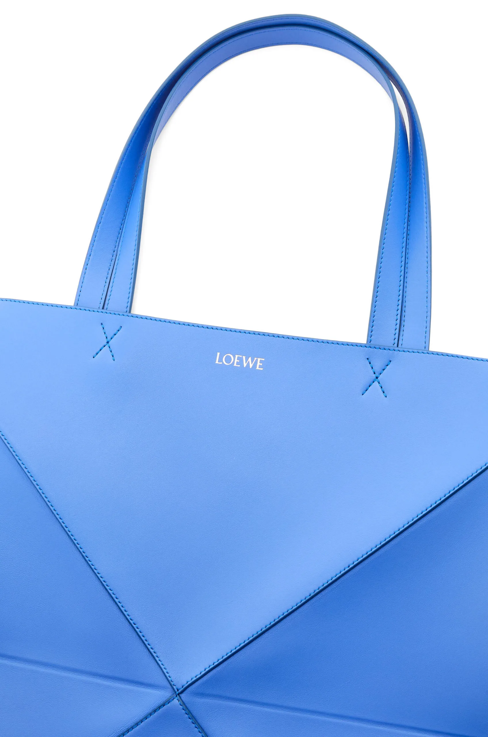 Alternative view of Loewe Large Puzzle Fold Tote Seaside Blue Bag B933Q18X01- 16.5 Inches/