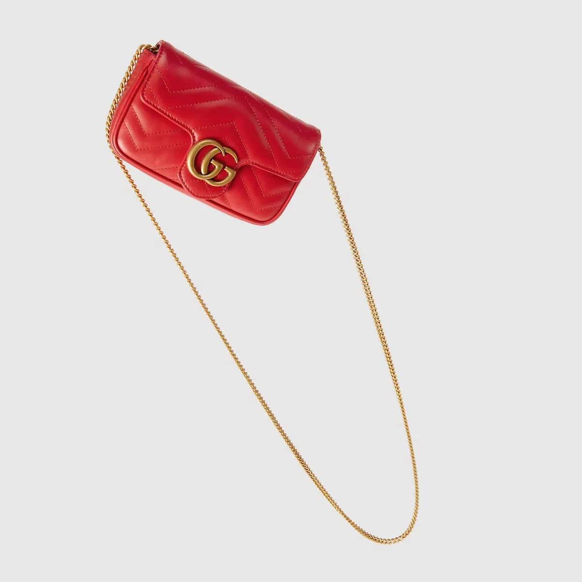 Gucci GG Marmont Leather Super Mini Bag Red / - Image 3