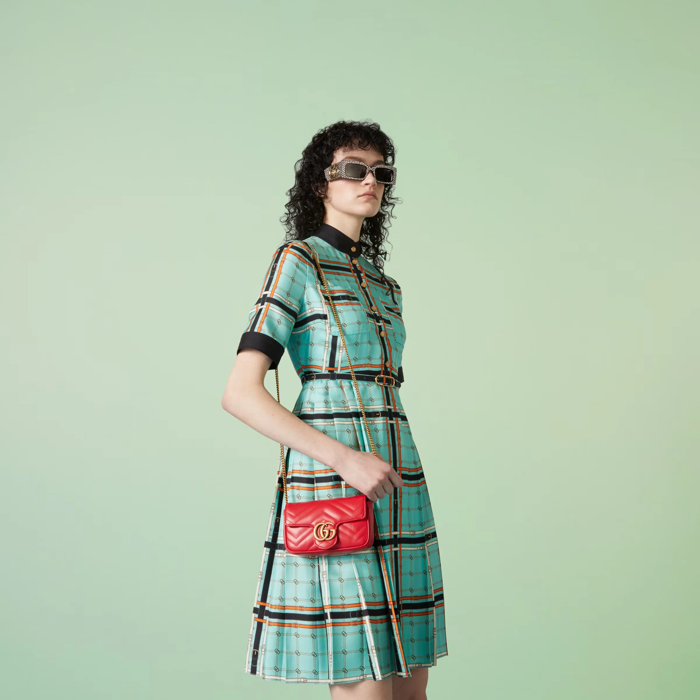 Alternative view of Gucci GG Marmont Leather Super Mini Bag Red /
