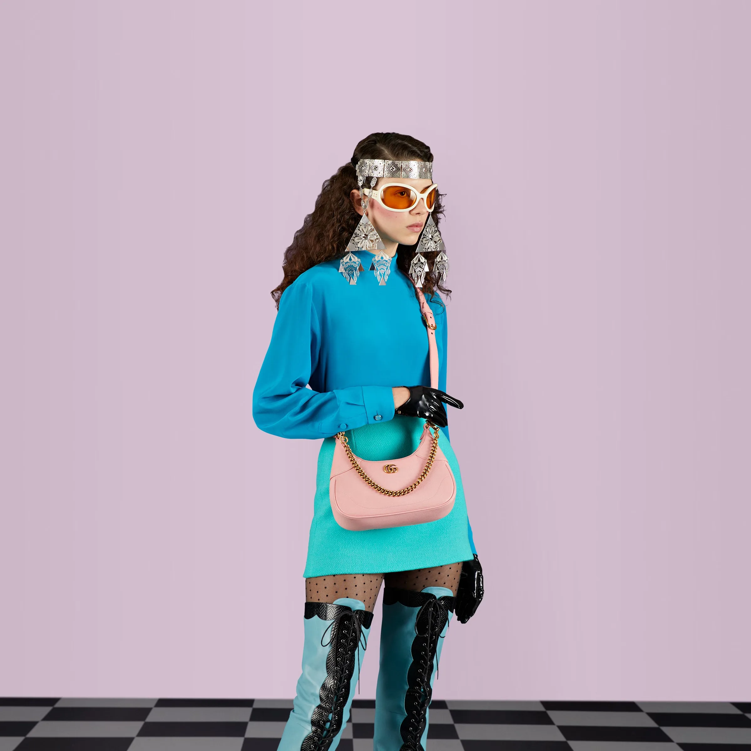 Alternative view of Gucci Aphrodite Small Shoulder Bag Light Pink