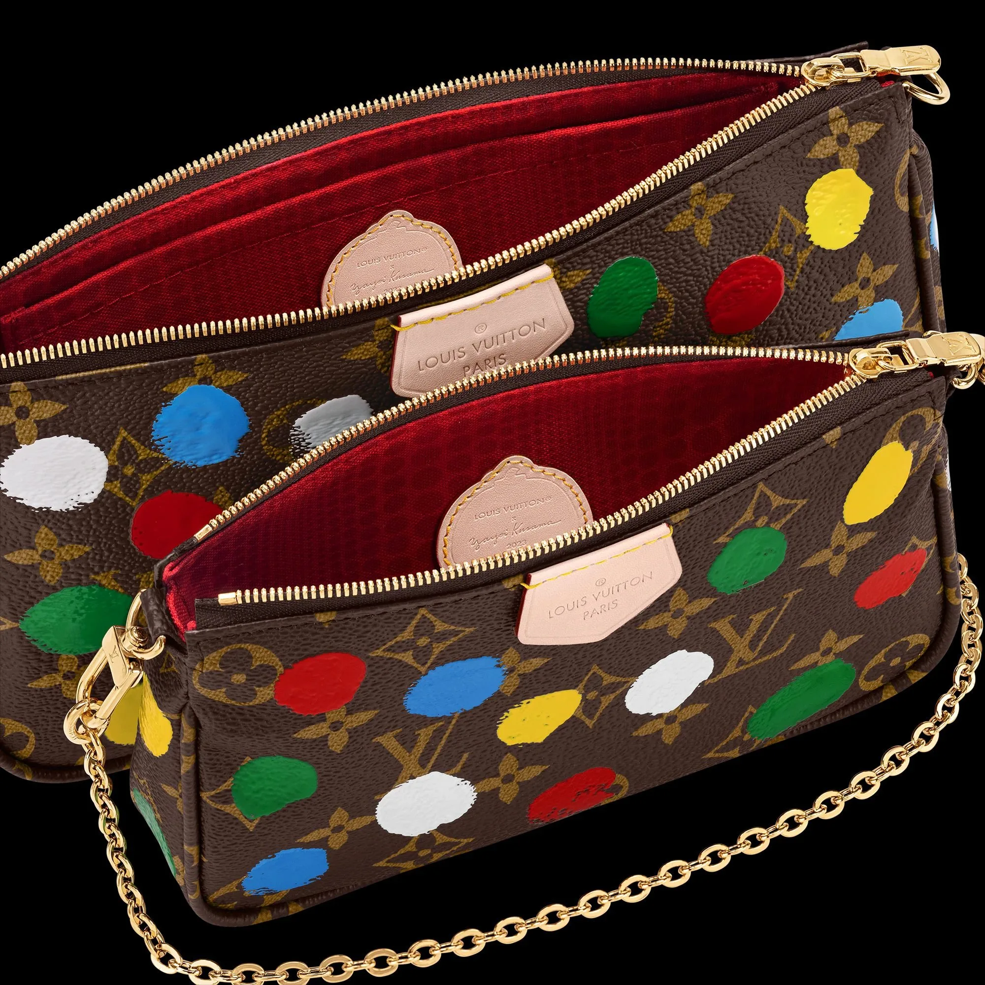 Louis Vuitton LV X YK Multi Pochette Accessoires Shoulder Bag / Multicolor Gold Hardware - Image 6