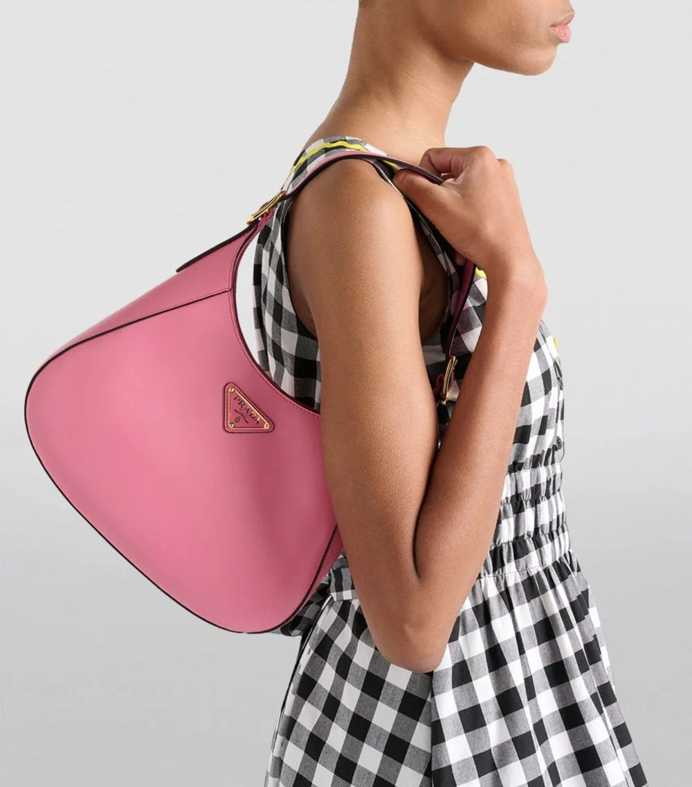 Alternative view of Leather Shoulder Bag Pink 1BC179_2A3A_F0ZCL_V_OOO /