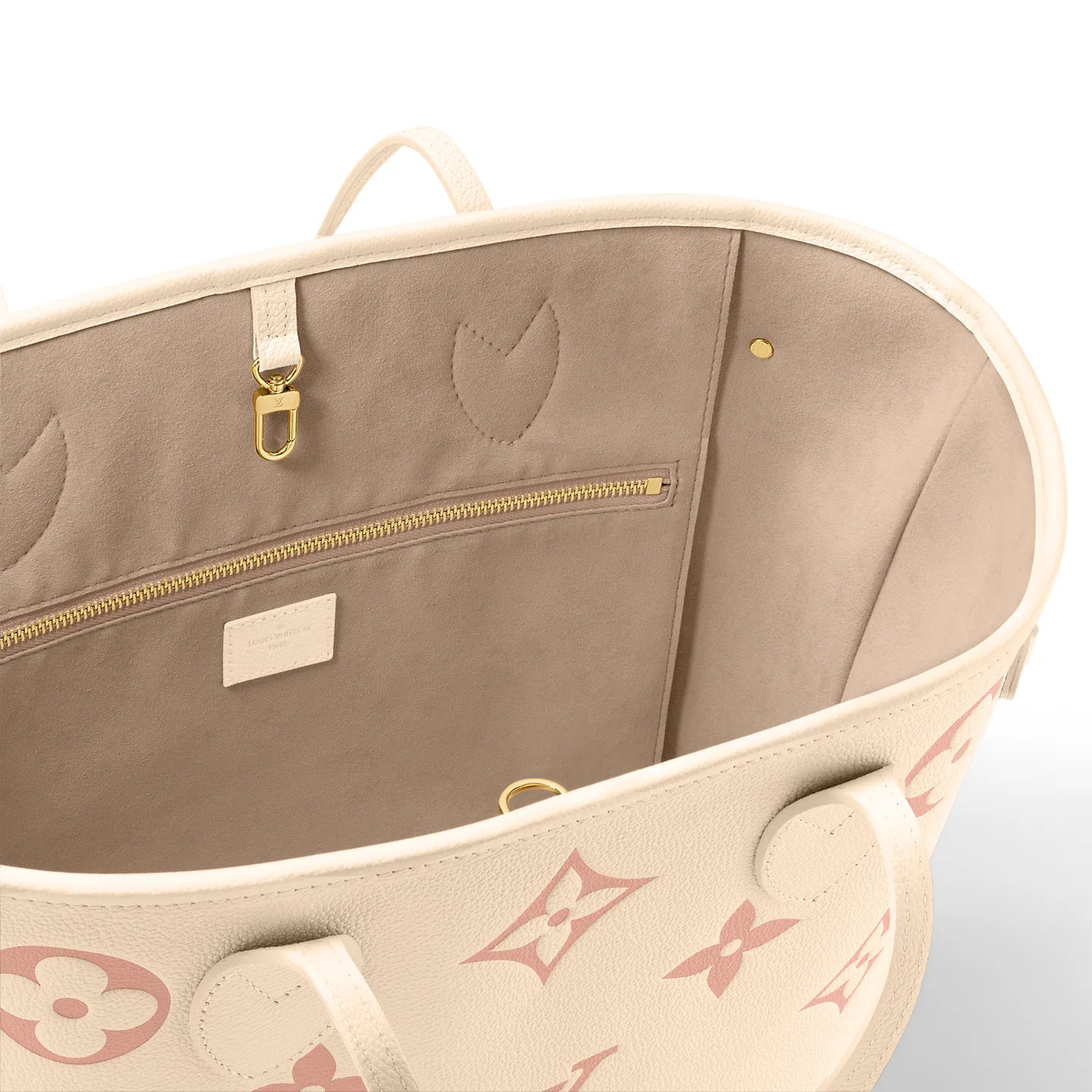 Louis Vuitton Neverfull MM Tote Bag / Creme Gold Hardware - Image 7