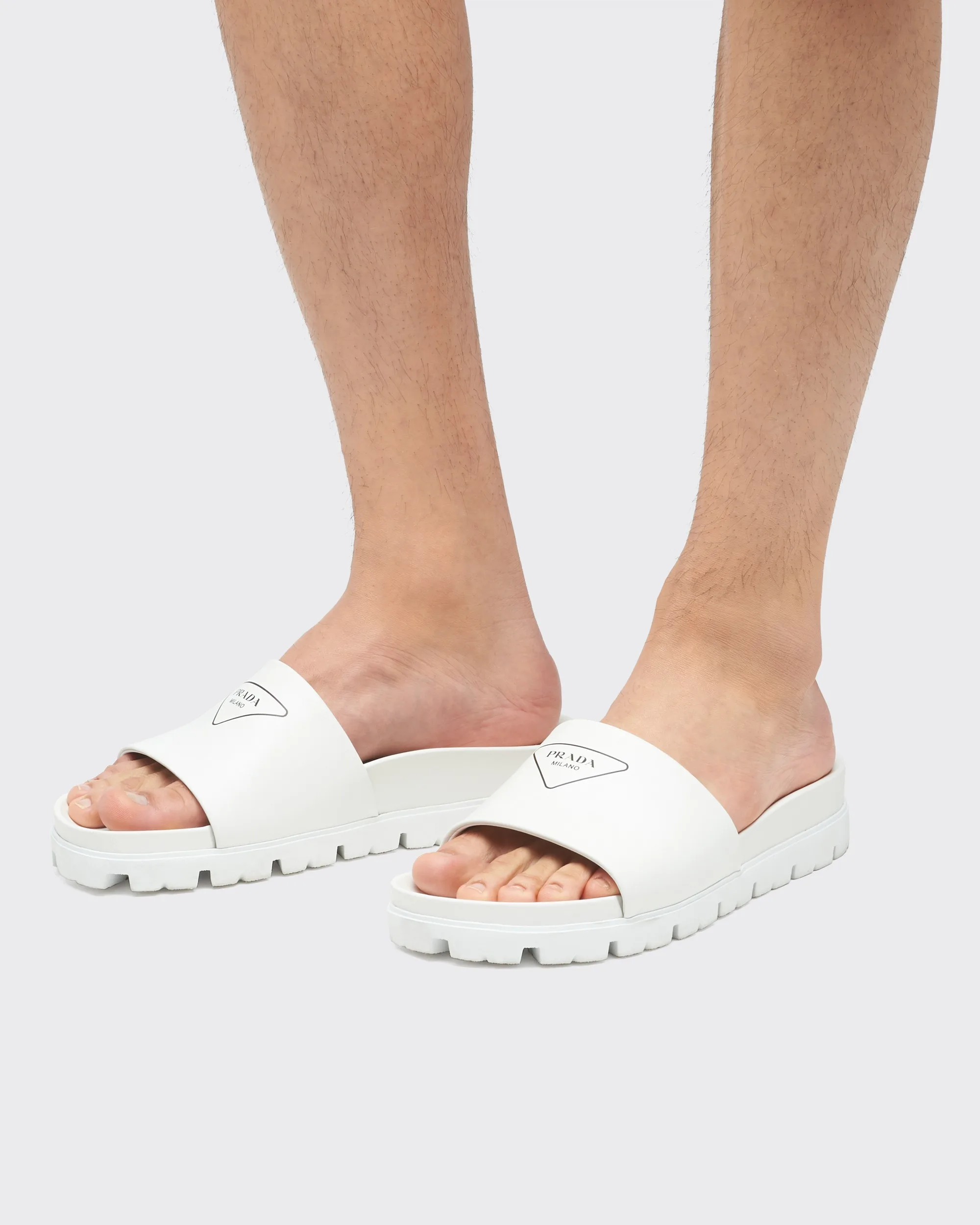 Prada Leather Slide Sandals - 2X3060_A21_F0009 - Image 6