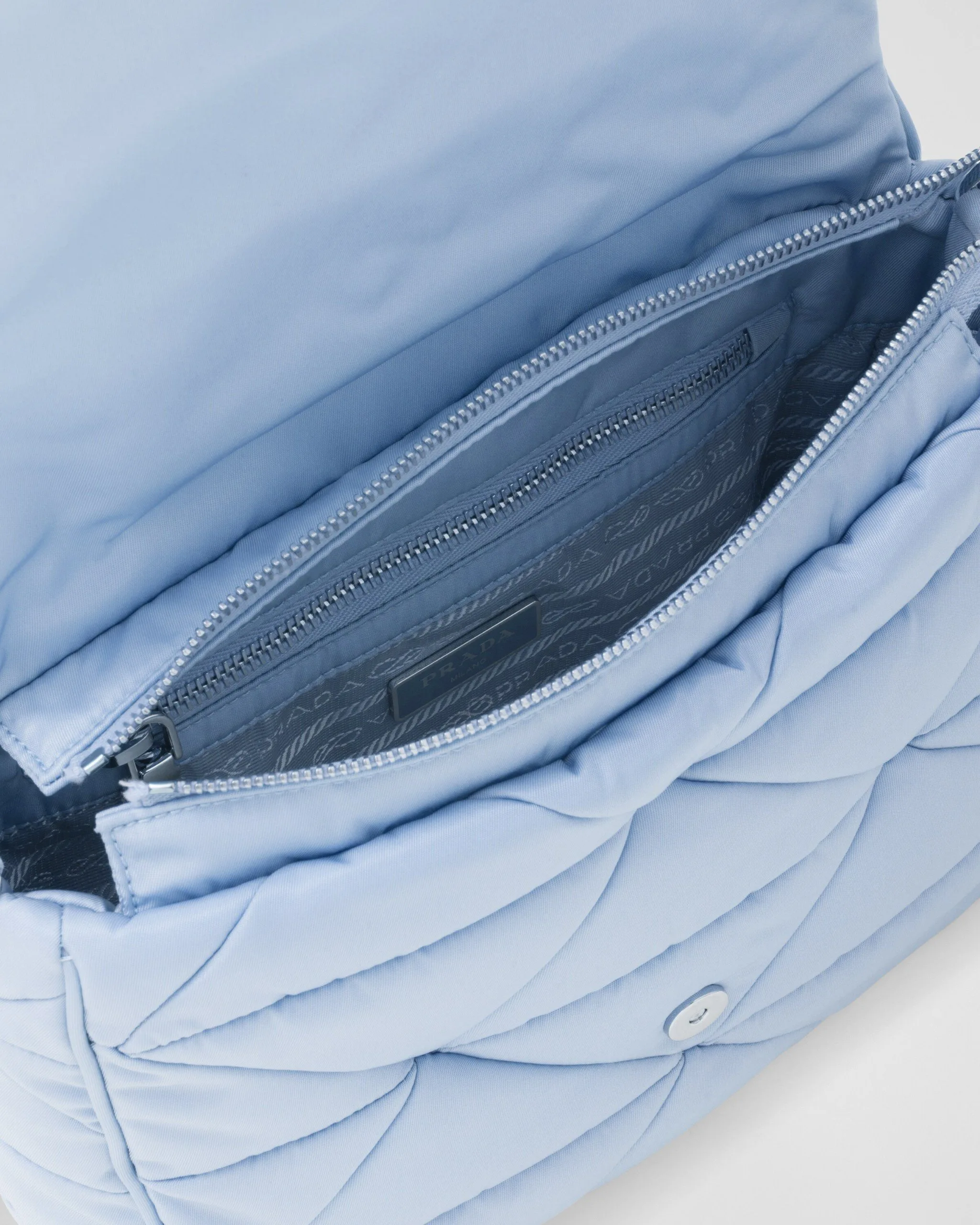 Re-Nylon Padded Shoulder Bag Blue -1BD290_RDJN_F0076_V_O1O - Image 5