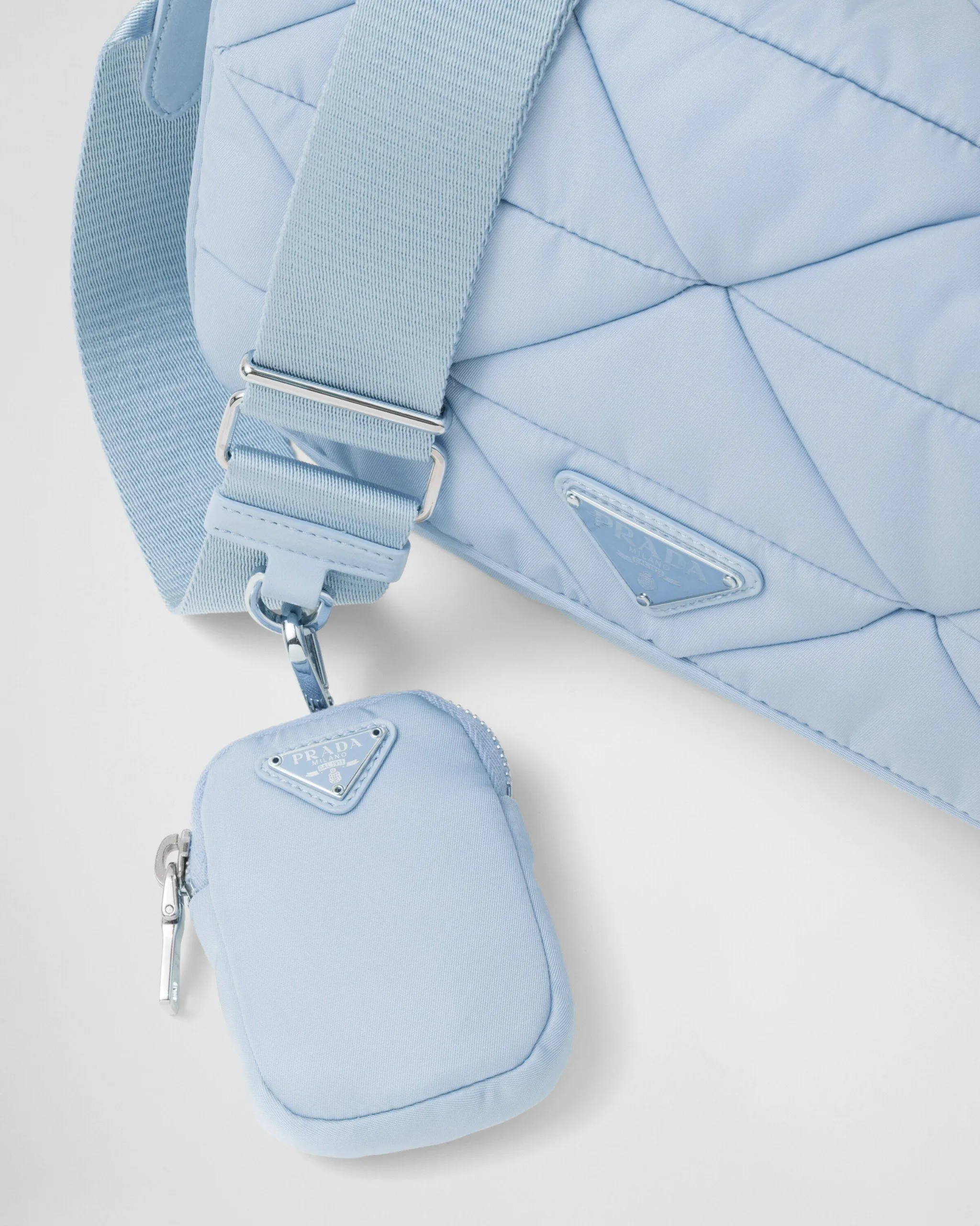 Re-Nylon Padded Shoulder Bag Blue -1BD290_RDJN_F0076_V_O1O - Image 4