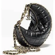 Chanel Hobo Small Bag Black Gold Hardware - Image 5