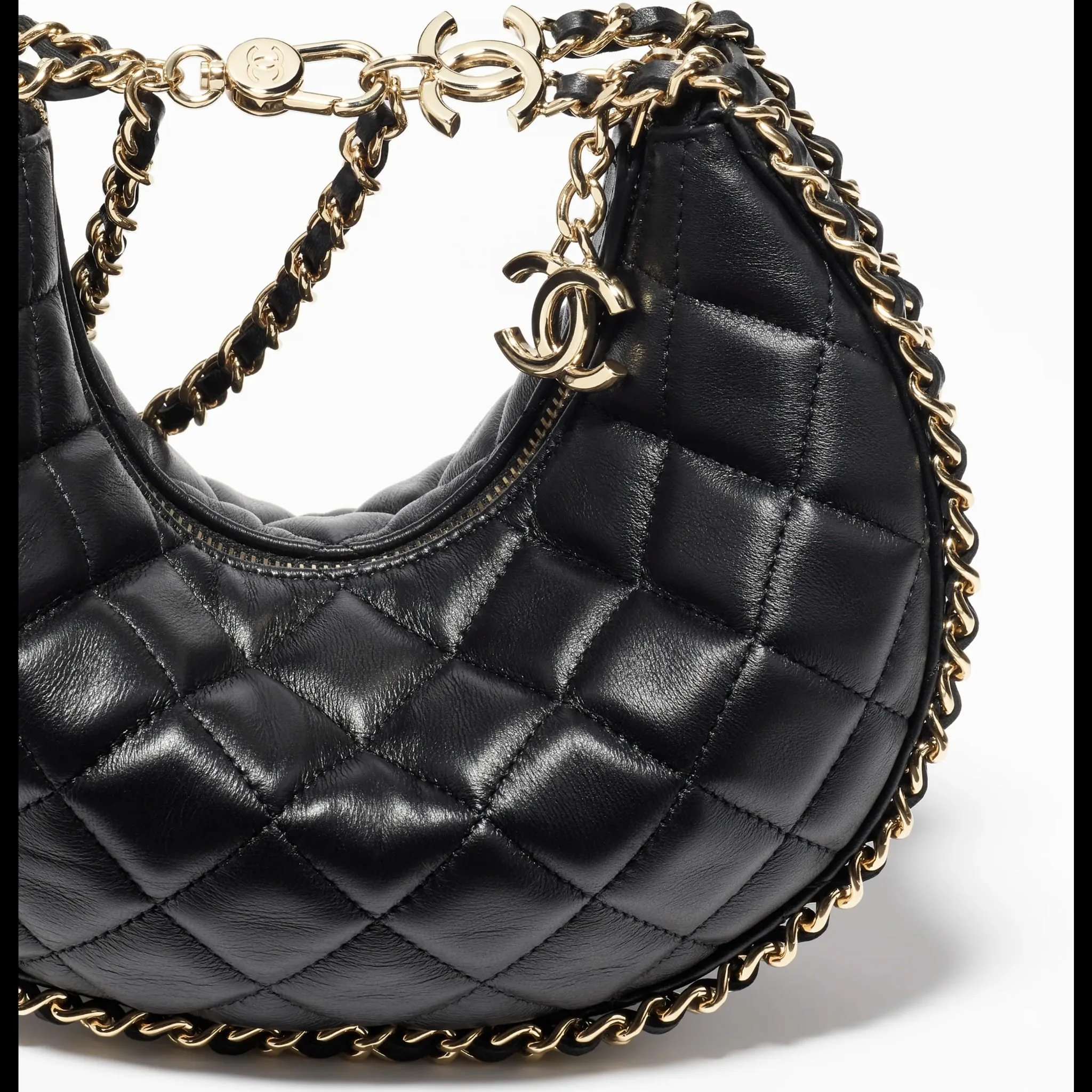 Alternative view of Chanel Hobo Small Bag Black Gold Hardware