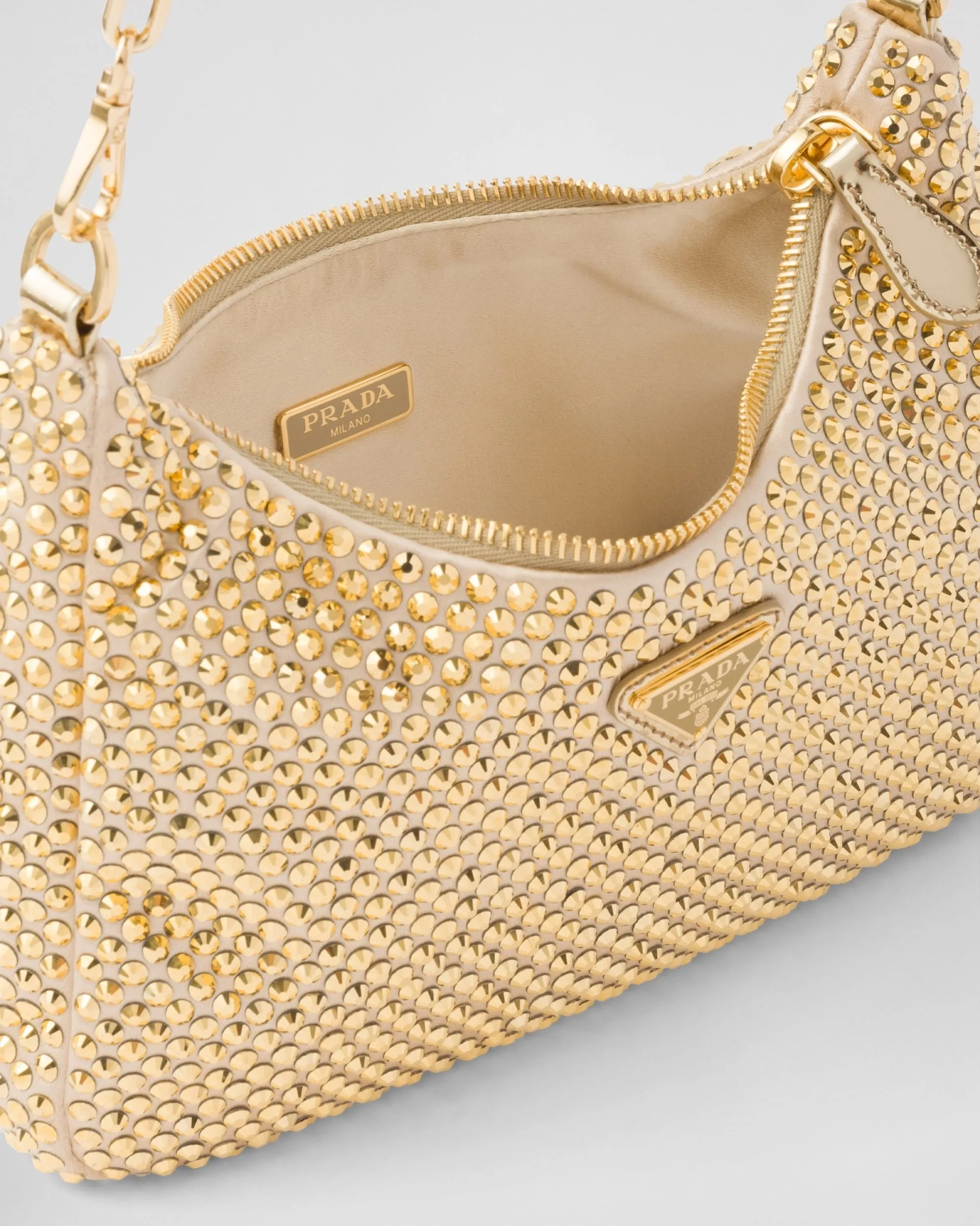 Re- 2005 Satin Bag With Crystals Platinum 1BH204_2AWL_F0522_V_V9L - Image 5
