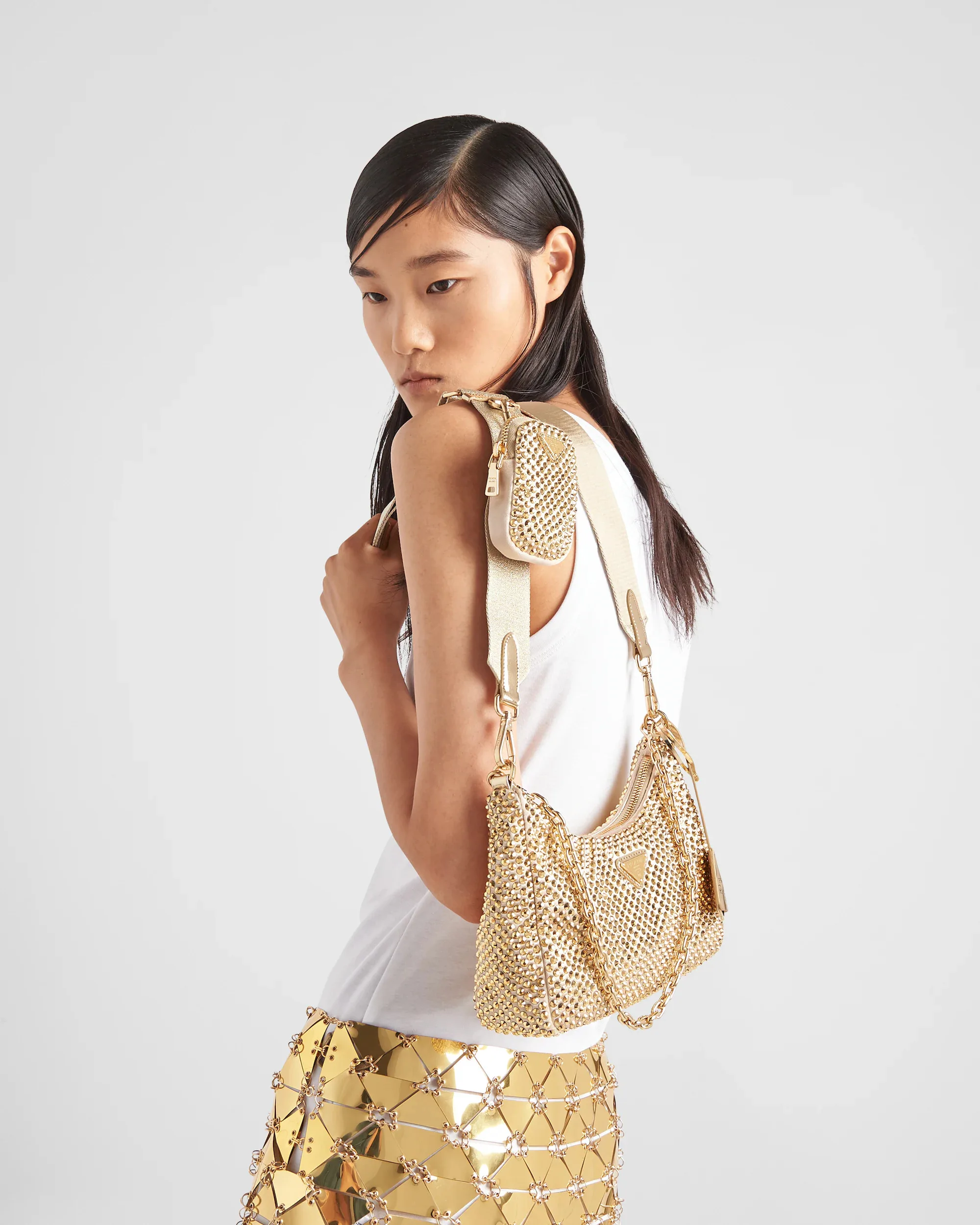 Re- 2005 Satin Bag With Crystals Platinum 1BH204_2AWL_F0522_V_V9L - Image 8