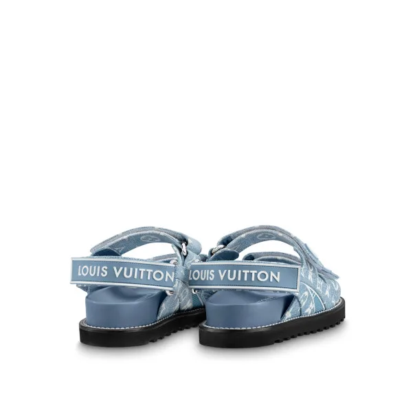Paseo Flat Comfort Sandal Blue - 1AB0TE - Image 4