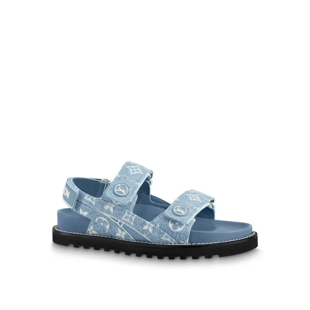 Alternative view of Paseo Flat Comfort Sandal Blue - 1AB0TE