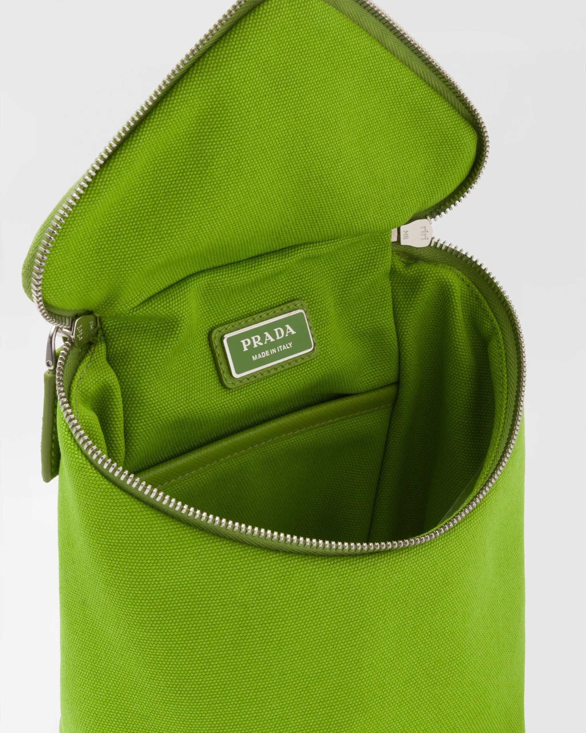 Prada Canvas Shoulder Bag Green 2VH147_010_F0613_V_OOO - Image 5
