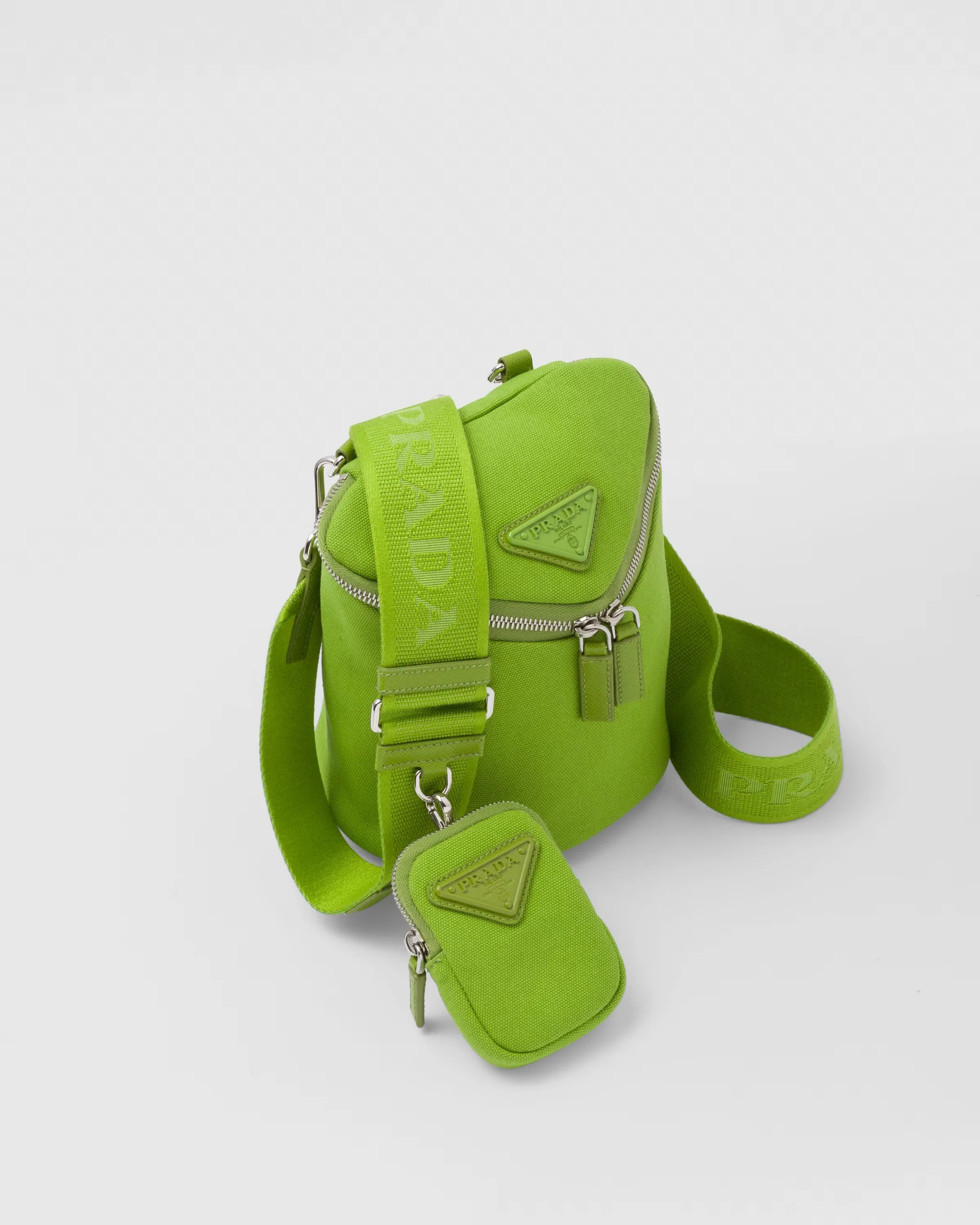 Alternative view of Prada Canvas Shoulder Bag Green 2VH147_010_F0613_V_OOO