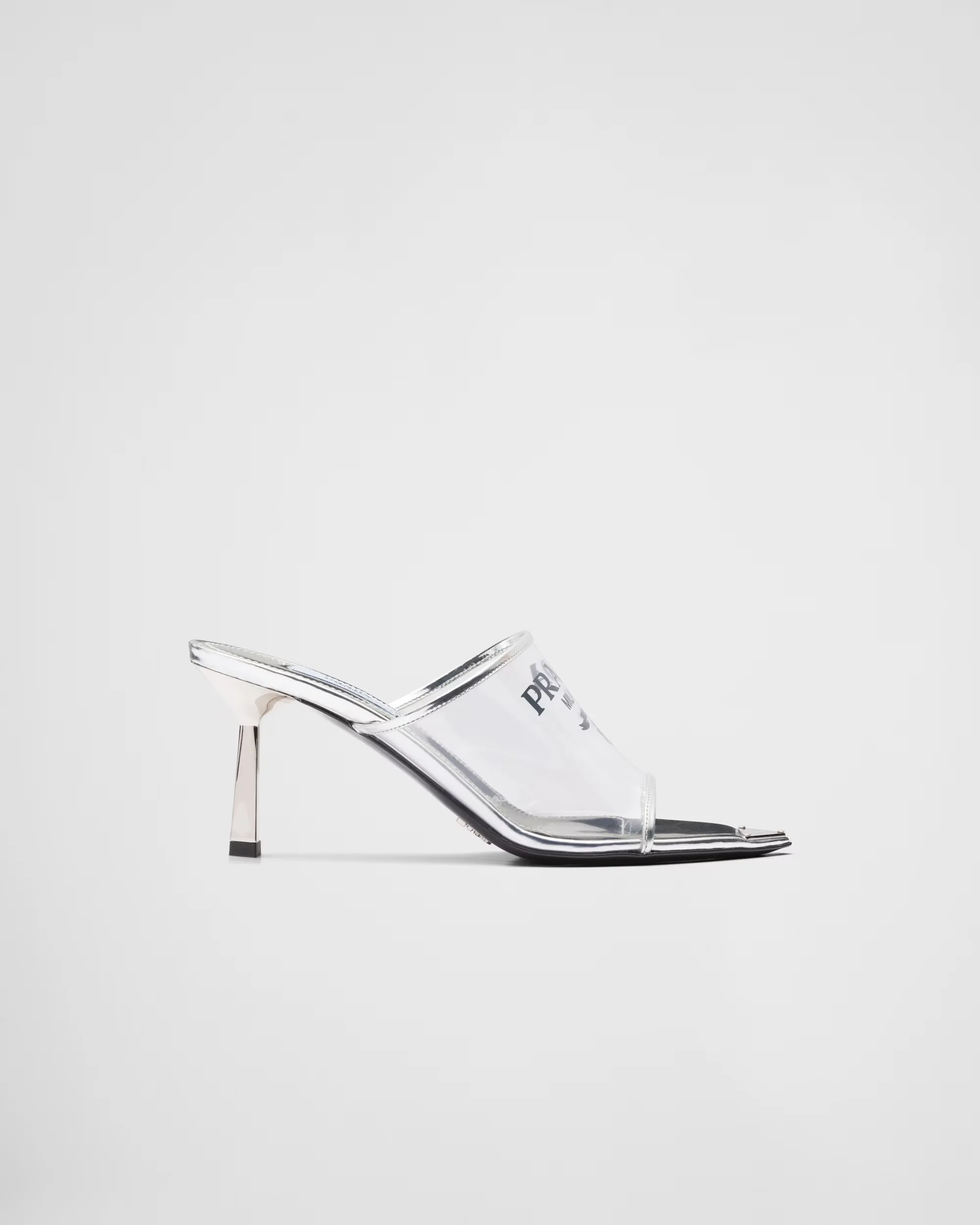 Alternative view of Logo-print Plexiglas High-Heel Slides 1XX635_3LK3_F0118_F_075