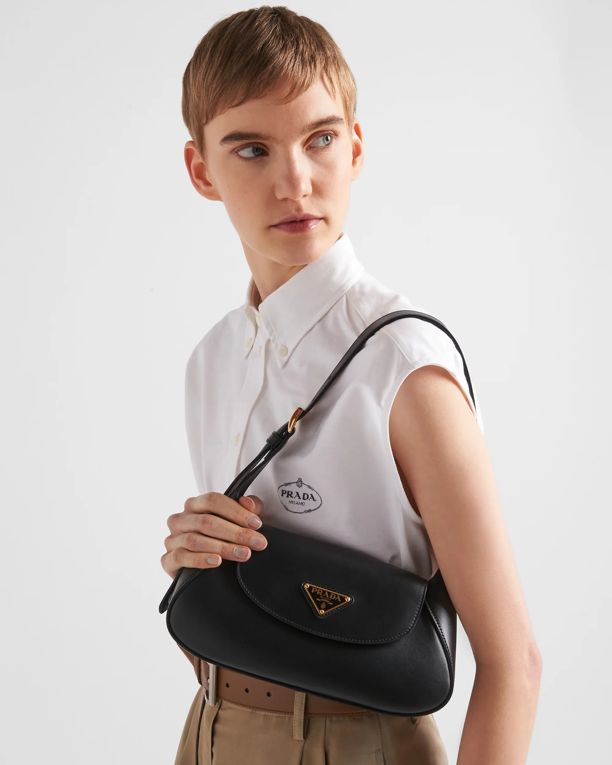 Alternative view of Prada Small Saffiano Shoulder Bag Black /
