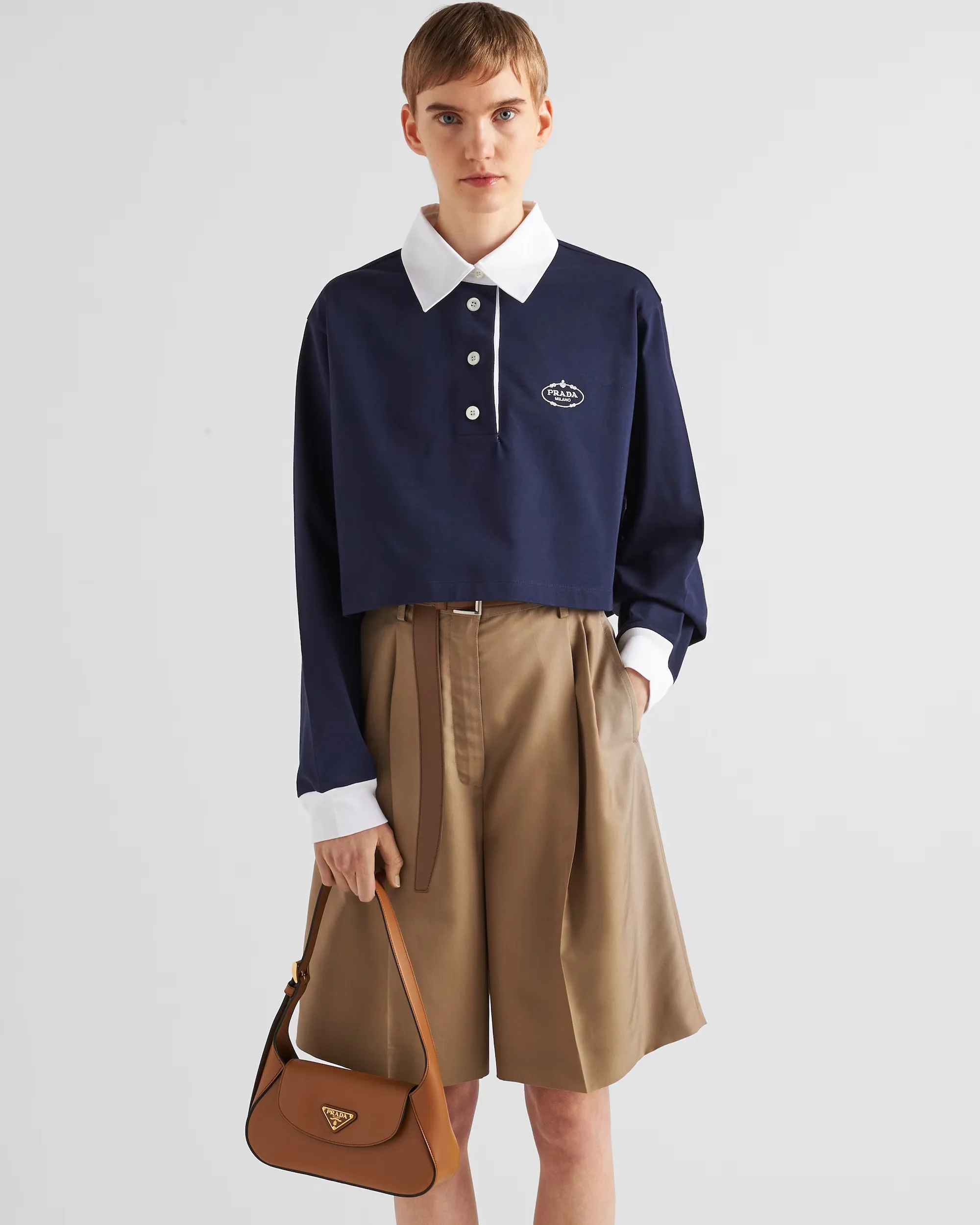 Alternative view of Prada City Small Shoulder Bag / Brown Gold Hardware