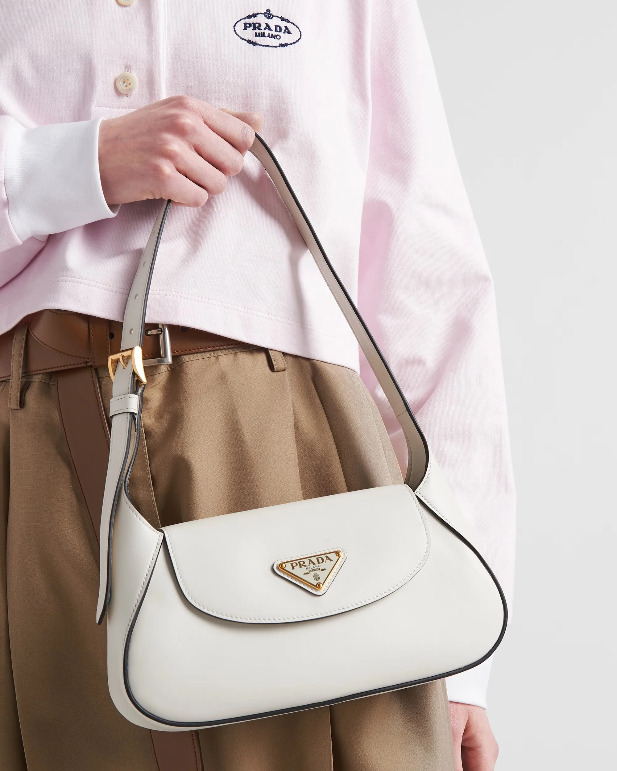 Prada Small Shoulder Bag White 9,/ - Image 9