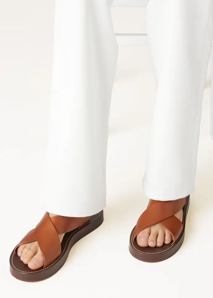 Alternative view of Loro Piana Sumie Sandal Tanned Gold - FAO1816 E0BV