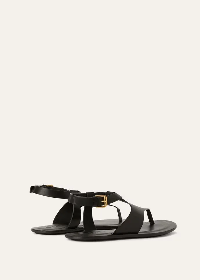 Loro Piana Trani Sandals Black - FAM9272 8000 - Image 4