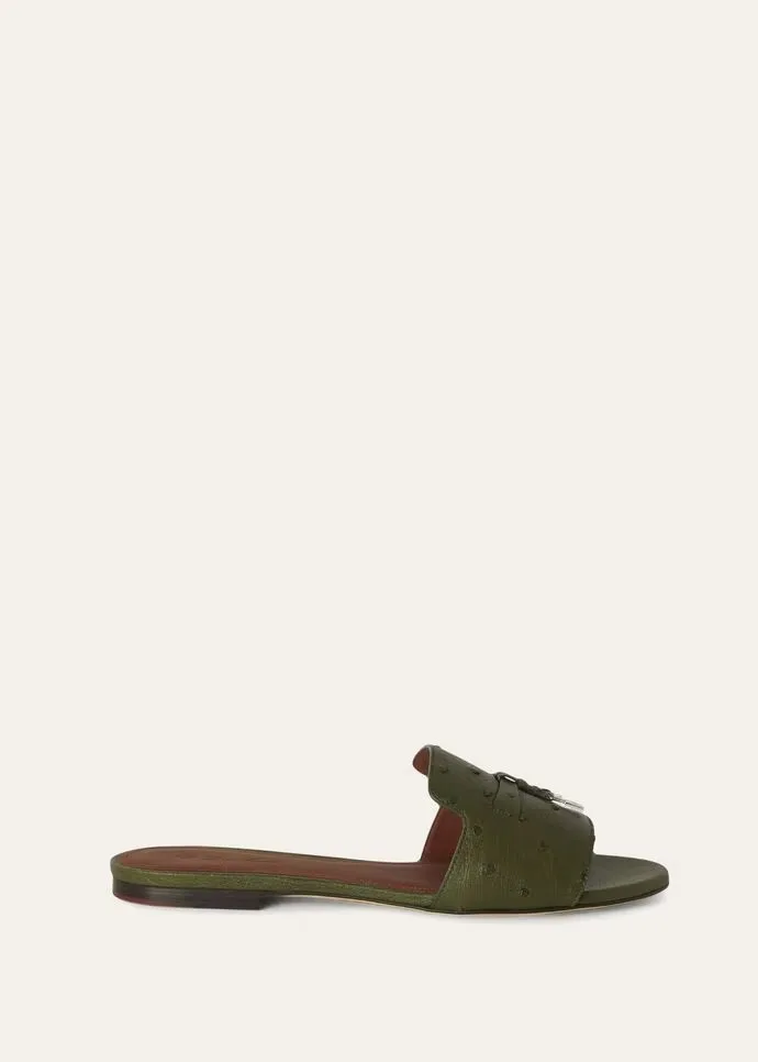 Loro Piana Summer Charms Sandal Dark Lichen Green - FAL0468 50OM - Image 3